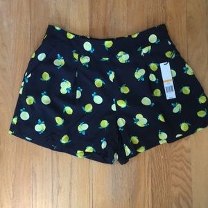 NWT Lemon Print Cynthia Rowley Shorts